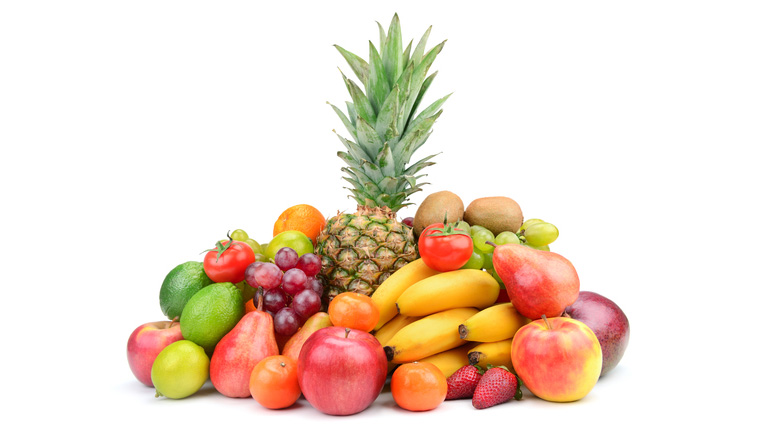 Collection fruit with pineapple